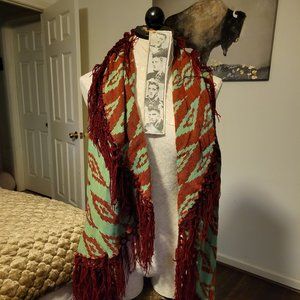 NWOT Raj Western/Boho Style Shaw